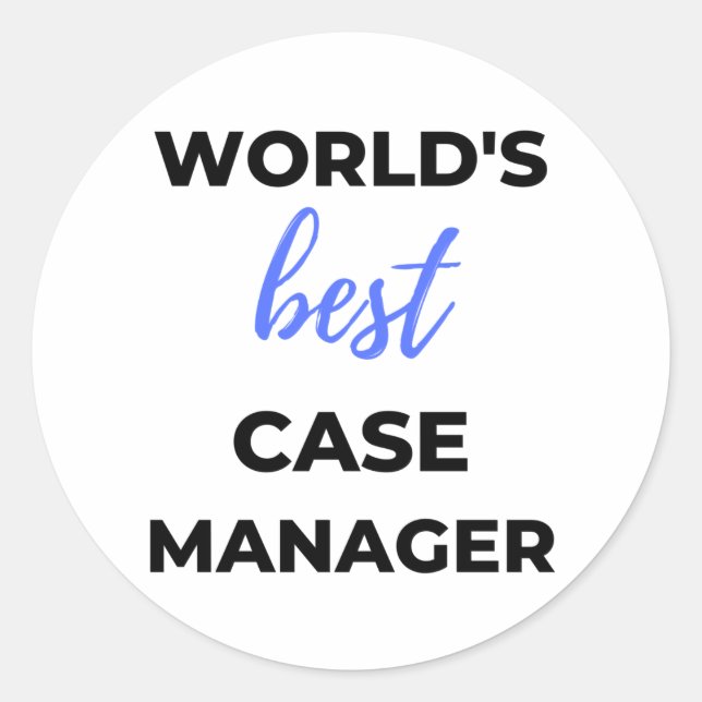 World's Best Case Manager 2 Classic Round Sticker (Front)