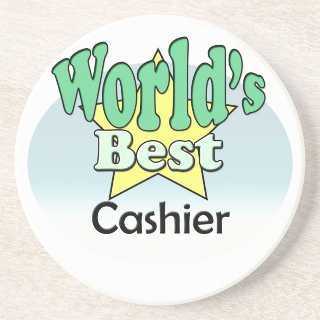 World's best Cashier Coaster (Front)
