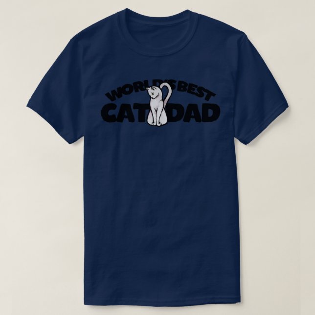 Worlds Best Cat Dad2 T-Shirt (Design Front)