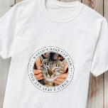World's Best Cat Dad Classic Simple Photo T-Shirt<br><div class="desc">This simple and classic design is composed of serif typography and add a custom photo.</div>