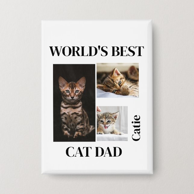 World's Best Cat Dad Custom Name Gift (Front)
