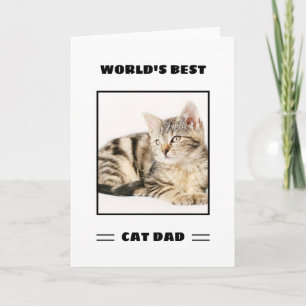 World's Best Cat Dad Custom Photo Personalised Card