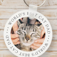 World's Best Cat Dad Elegant Simple Custom Photo