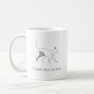 World's Best Cat Dad Simple Elegant Personalised Coffee Mug