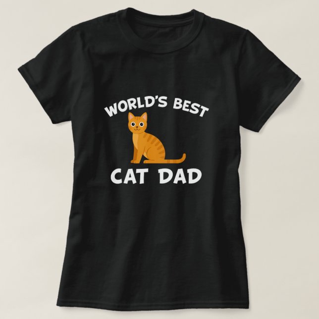 world's best cat dad T-Shirt (Design Front)