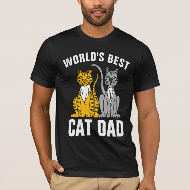WORLD'S BEST CAT DAD t-shirts tees (Front)