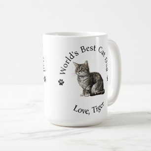 World's Best Cat Dad (Tabby) Personalise Coffee Mug