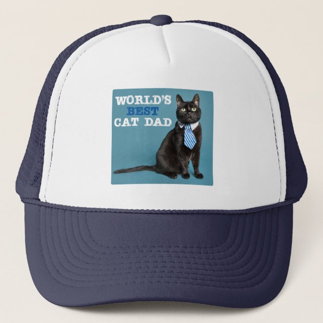 World's Best Cat Dad Trucker Hat (Front)