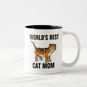 WORLD'S BEST CAT MOM coffee mugs