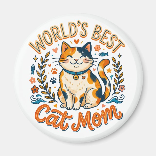 World's Best Cat Mom!   Magnet (Front)