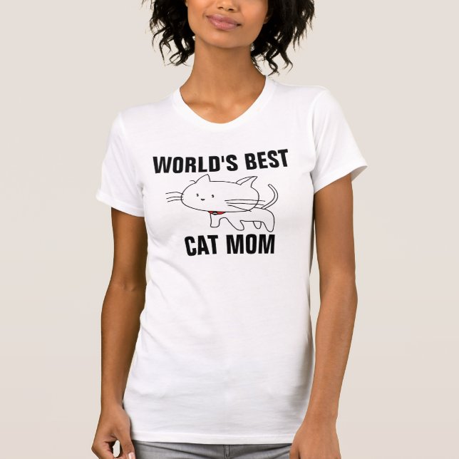 WORLD'S BEST CAT MOM T-shirts (Front)
