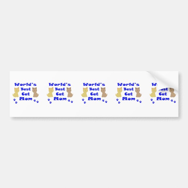 World's Best Cat Mum Bumper Sticker (Front)