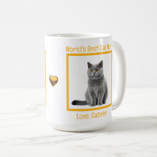 World's Best Cat Mum Chartreux Personalise  Coffee Mug