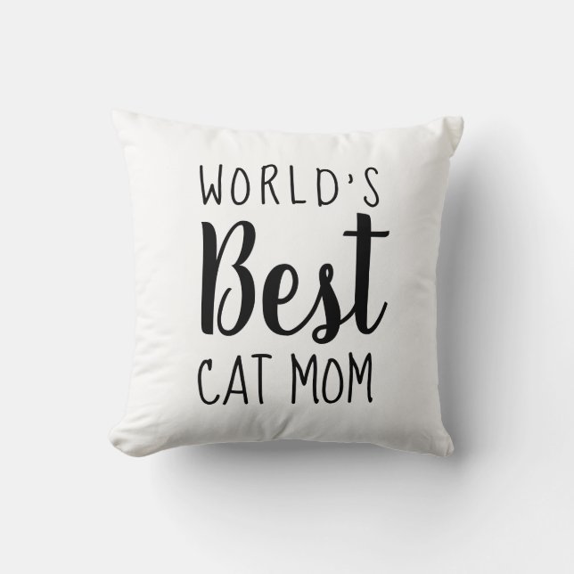 World's Best Cat Mum - Customisable Cushion (Front)