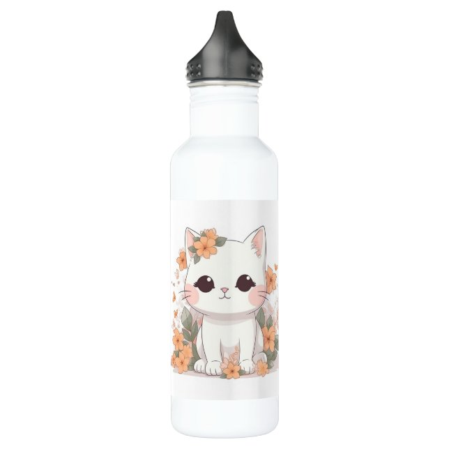 World's Best Cat Mum Cute Kitten 710 Ml Water Bottle (Left)