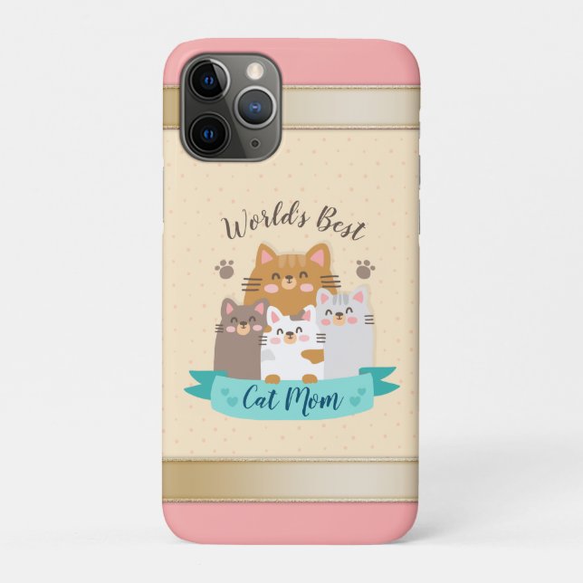 World's Best Cat Mum - Cute Kittens Case-Mate iPhone Case (Back)
