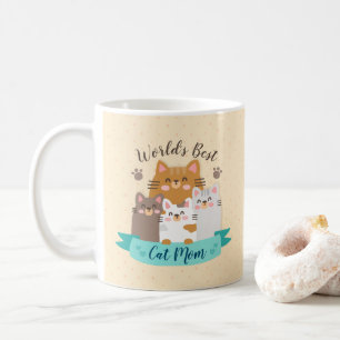 World's Best Cat Mum - Cute Kittens Coffee Mug