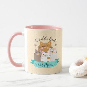 World's Best Cat Mum - Cute Kittens Mug