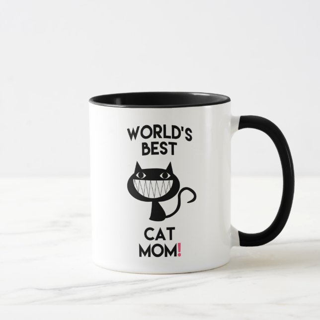 World's best cat mum!  Fun Mug (Right)
