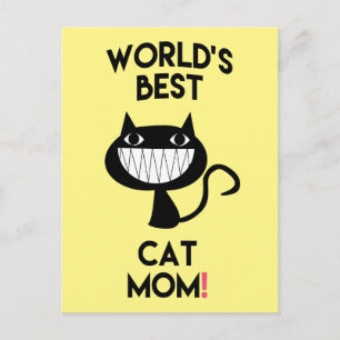 World's best cat mum! Fun Postcard