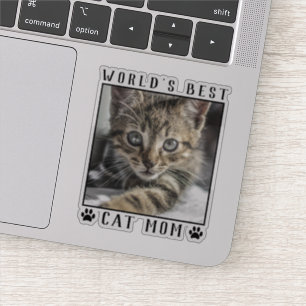 World's Best Cat Mum Paw Prints Pet Photo Frame