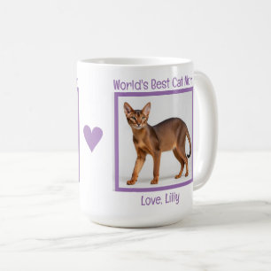 World's Best Cat Mum Personalise (Abyssinian) Coffee Mug