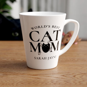 World's Best Cat Mum Personalised Latte Mug