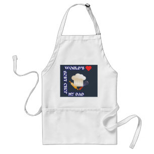 World's Best Chef My Dad White Adult Apron