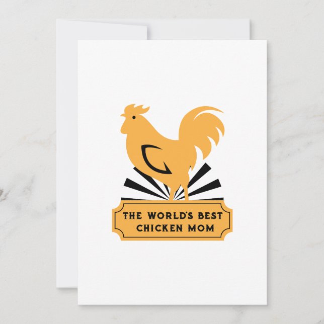 World's Best Chicken Mum Funny Mothers Day Gifts Card (Front)