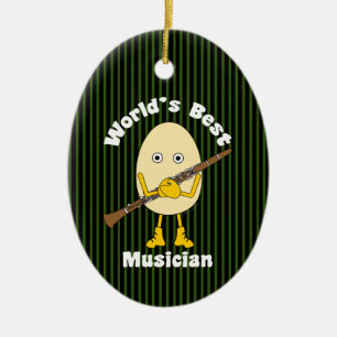 World's Best Clarinet Musician Ceramic Ornament