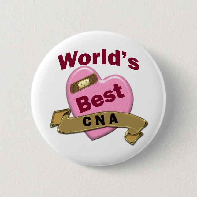 World's Best CNA 6 Cm Round Badge (Front)