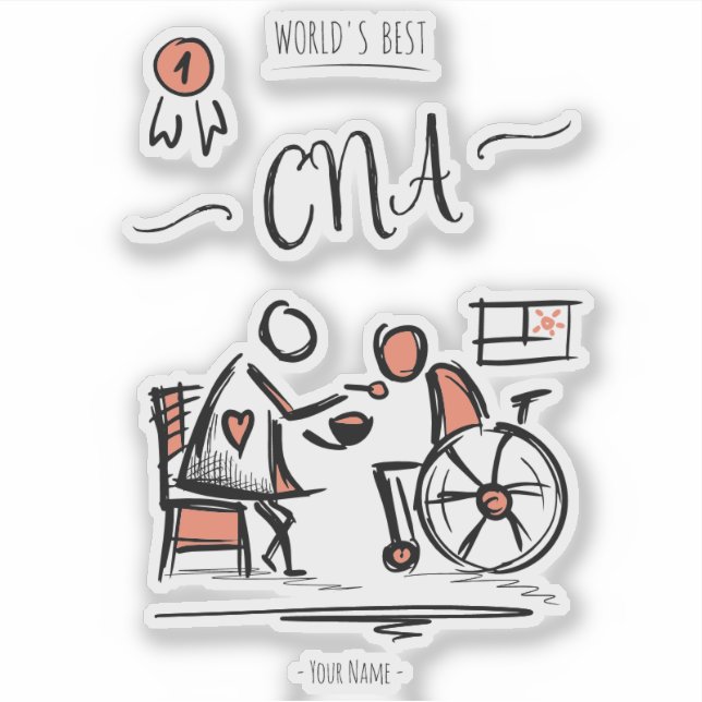 World's Best CNA - Certified Nurse Assistant Gift (Front)