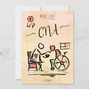 World's Best CNA - Certified Nurse Assistant Gift Invitation