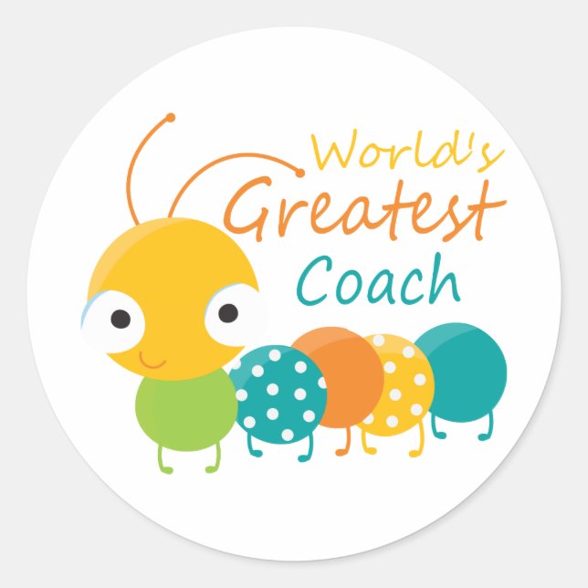 World's Best Coach Classic Round Sticker (Front)