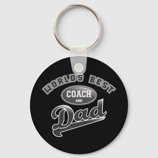 World's Best Coach & Dad Key Ring (Front)