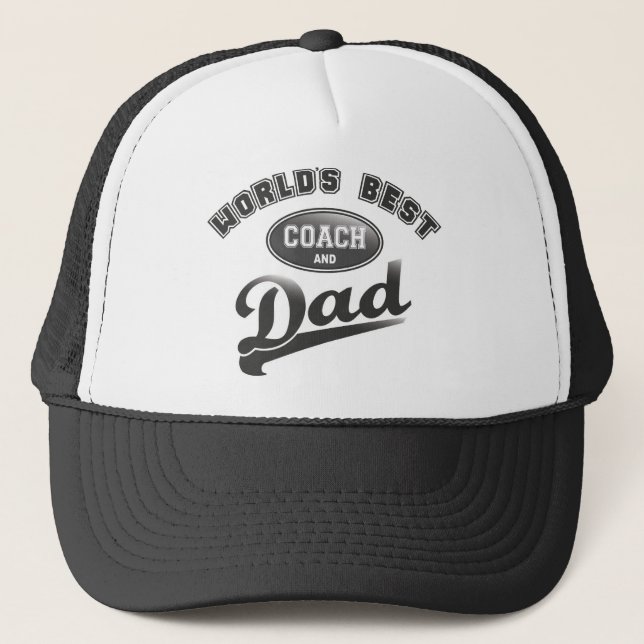 World's Best Coach & Dad Trucker Hat (Front)