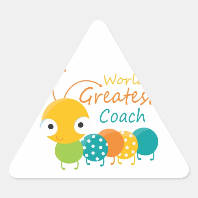World's Best Coach Triangle Sticker (Front)