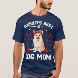 World's Best Corgi Dog Mum Funny Mother's Day Prem T-Shirt