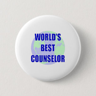 World's Best Counsellor 6 Cm Round Badge