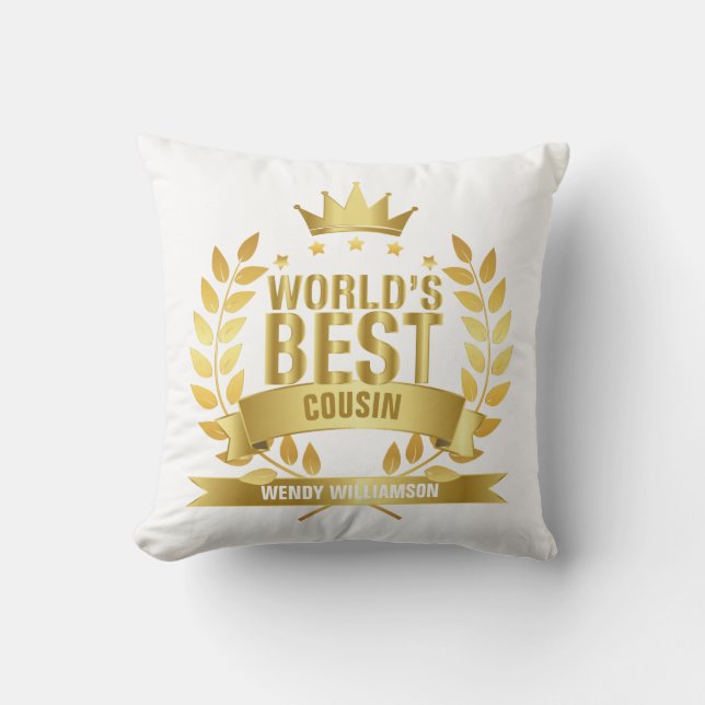 World's Best Cousin Cushion (Front)