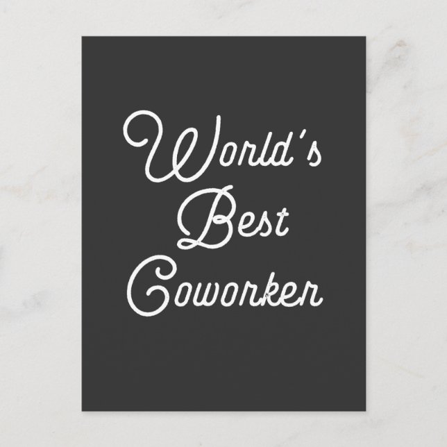 World's Best Coworker Postcard (Front)