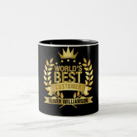 World's Best Customer Black And Gold 5 Star