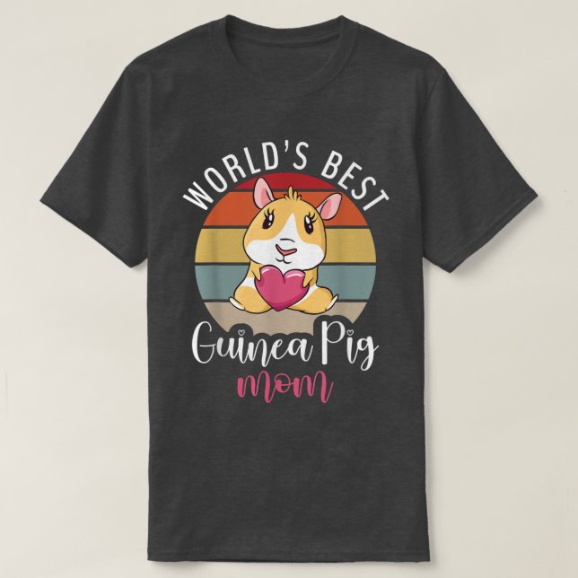 Worlds best Cute Guinea Pig Mum  T-Shirt (Design Front)