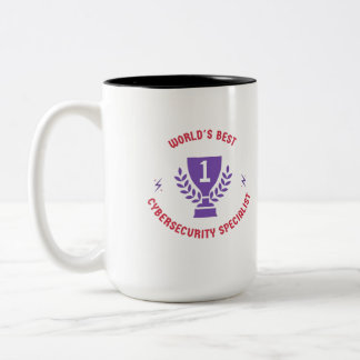 World's best cybersecurity specialist Two-Tone coffee mug