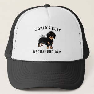 World's Best Dachshund Dad Personalised Dog Name Trucker Hat