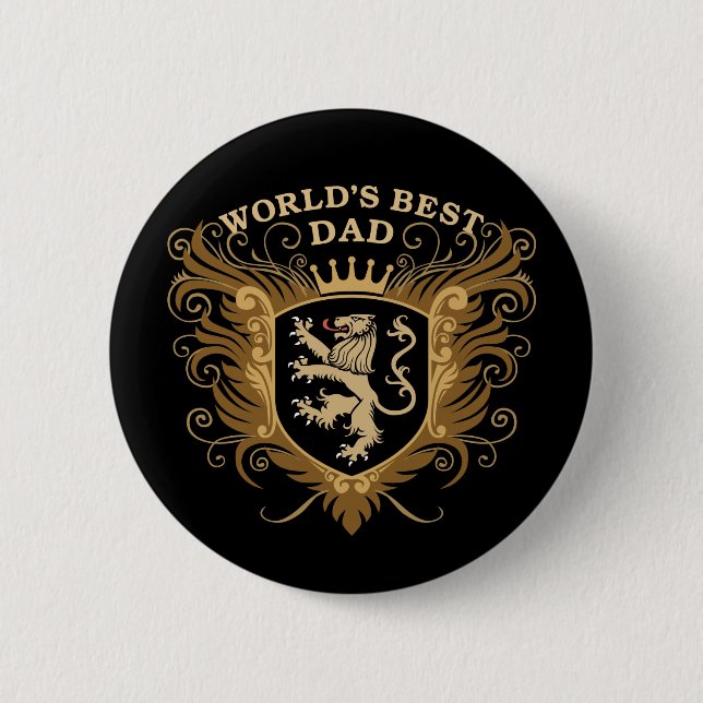World's Best Dad 6 Cm Round Badge (Front)
