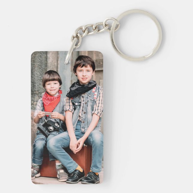 World's Best Dad Argyle Father's Day Photo Key Ring (Back)