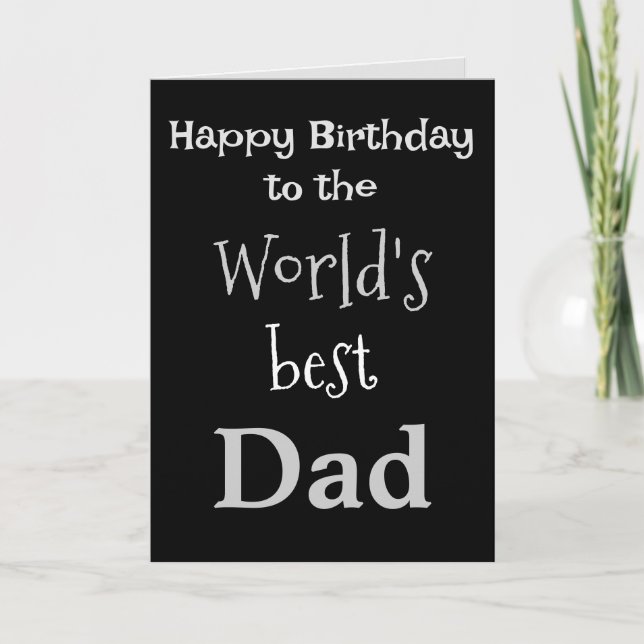 Worlds Best Dad Birthday Card (Front)