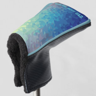 WORLDS BEST DAD Blue Abstract Pattern Golf Head Co Cover