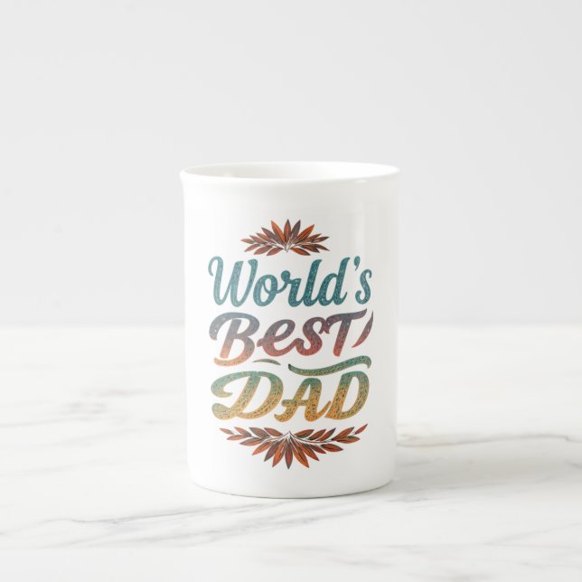 World's Best Dad Bone China Mug (Front)